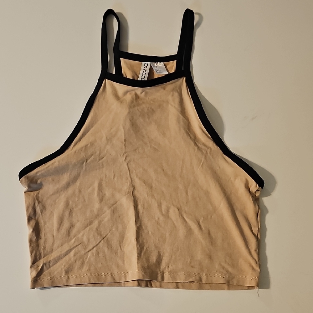 H&M Beige and Black Tank Top